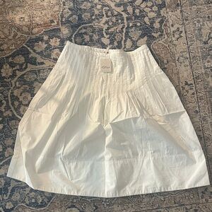 Free People Crisp White A-Line Skirt